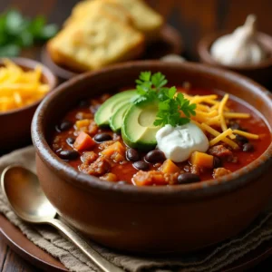 Butternut Squash Turkey Chili Slow Cooker recipe